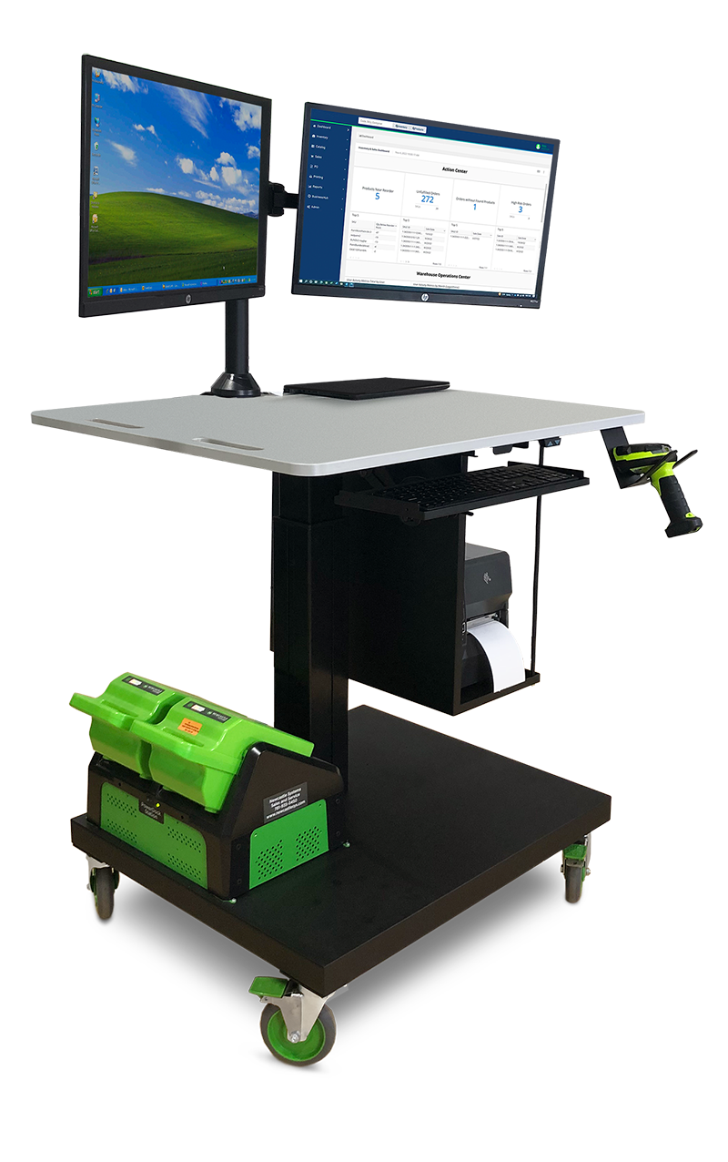 Newcastle Systems Apex Series Height-Adjustable, Ergonomic Mobile Power Cart